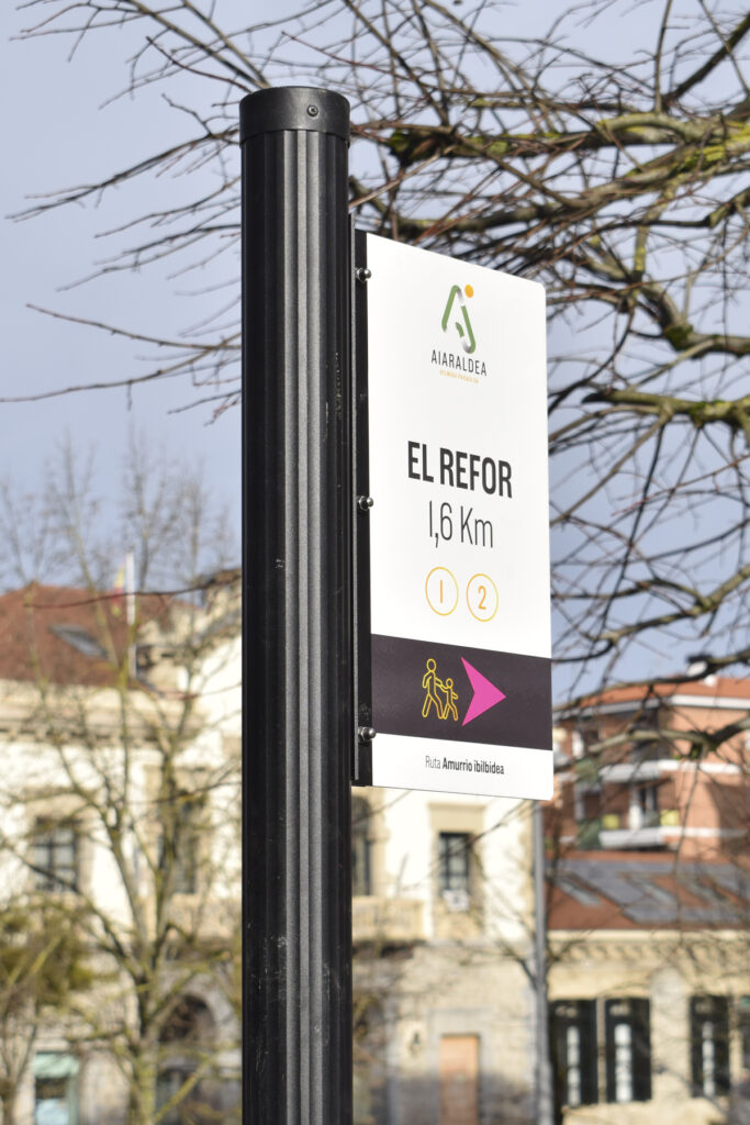 Poste Direccional Urbano Amurrio Paseos Saludables El Refor