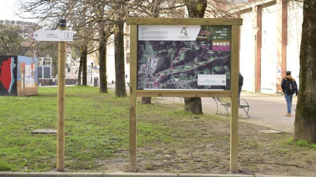 Panel Informativo y Poste Direccional Ruta Laudio-Llodio Ibilbidea, Aiaraldea
